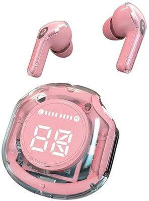 STROMBUCKS Ultrapods Pro Premium Noise Cancelling In Ear Earbuds, Led Display Bluetooth(Pink, True Wireless)