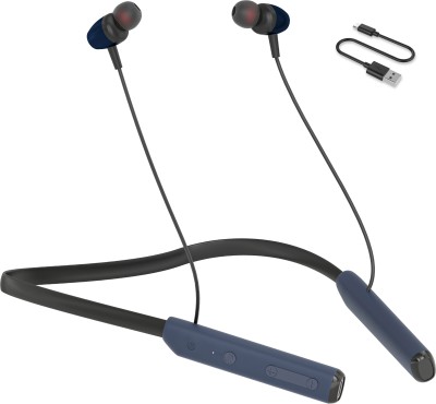 XEWISS Stereo Wireless Bluetooth Earphones With Bass Wireless Neckband Earphones Bluetooth Headset(BLUE,Super Bass,Immersive LED Lights, In the Ear)