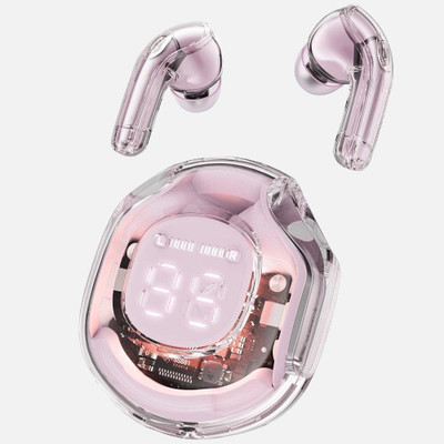 TARECON TWS Bluetooth Earbuds for Gamers with LED Charging Case, BT 5.3, 30H Power Bluetooth(Pink, In the Ear)