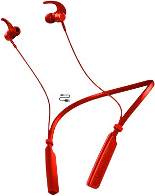 IZWI Bluetooth Wireless Neckband Flexible In-Ear Headphones Headset With Mic-A9 Bluetooth Headset(Red, In the Ear)