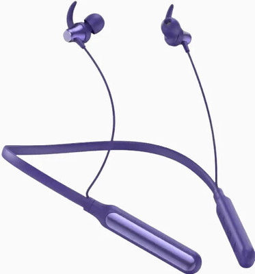 URNEED FVIP Wireless Neckband - 60 Hours Playtime with Deep Bass Bluetooth & Wired(Purple, In the Ear)