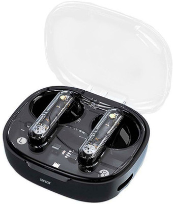 TecSox MicroPods Bluetooth Bluetooth Earphone In Ear Light Weight Black Bluetooth(Black, True Wireless)