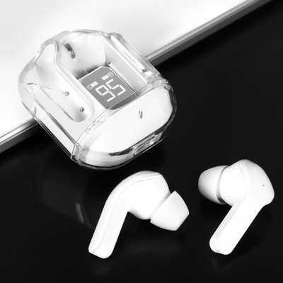 SDMINITEK Ultrapod Wireless LED Digital Display IP4 Waterprof Bluetooth(White, In the Ear)