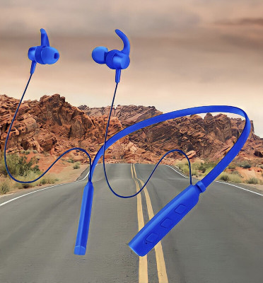 GPQ STORE Rokerz 235 Pro Wireless Bluetooth Neckband(B.0.273 Bluetooth(Blue, In the Ear)