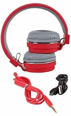 Glatoxi S_H12 HD sound headphone Bluetooth(Red, On the Ear)