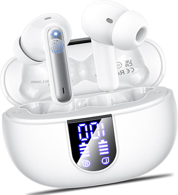 BjOrk YO-TWS HD Mic Calling, Gaming Mode with 50ms Low Latency, IPX5 Waterproof-7 Bluetooth Gaming(White, True Wireless)