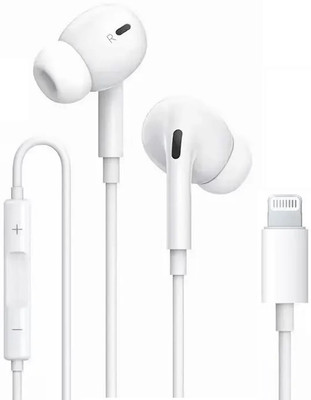 MARS Wired Headset with Noise Cancellation Microphone Bluetooth & Wired(White, In the Ear)