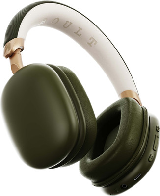 Boult Fluid X 60H Battery, 40mm Drivers, Foldable design, ENC Mic, Gaming Mode, 5.4v Bluetooth & Wired(Green, On the Ear)
