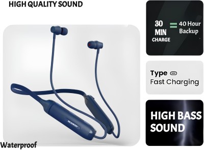 MR.NOBODY N50 With 40 HRS Playback,Fast Charging,High Bass & ASAP Charge Bluetooth N27 Bluetooth Headset(Blue, In the Ear)