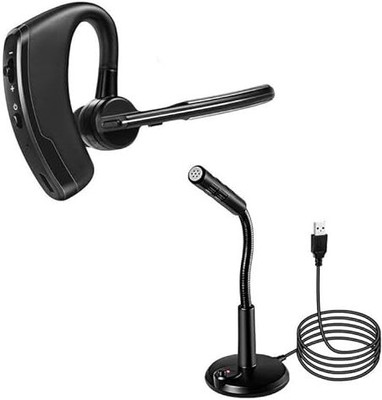 Raptas Combo C1208 Headset for Crystal-Clear Calls and Music & USB Mic for PC Audio Bluetooth without Mic(Multicolor, True Wireless)