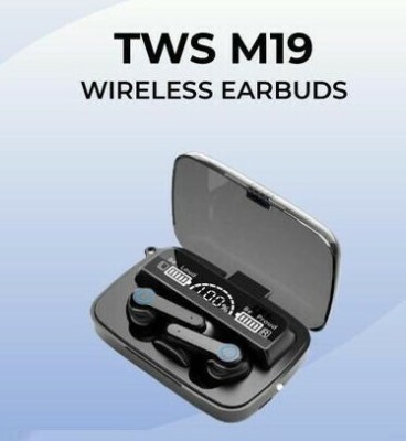 Malhotra enterprises Exclusive TWS M19 Wireless Headphones LED Digital Touch Control Display M25 Bluetooth Headset(Black, True Wireless)