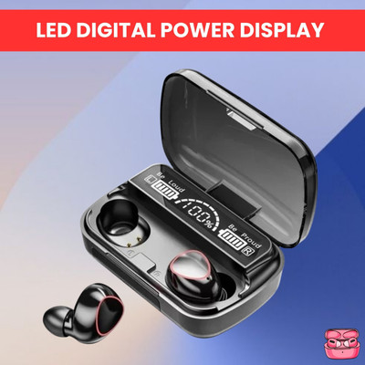 MMTELECOM M10 Bluetooth Wireless Earbuds LED Display and Touch Control HeadphonesC162 Bluetooth(Black, True Wireless)