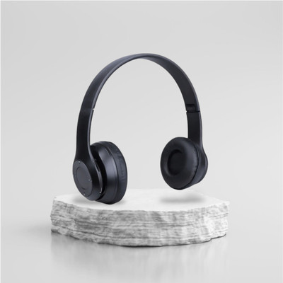 TWS FoldUp Bluetooth Bass Resonance Active Bass_2R Bluetooth & Wired(Black, On the Ear)
