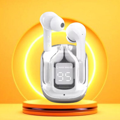 Clairbell Max UltraPods (Wireless Earbuds) Transparent Charging Case, Digital Display W160 Bluetooth(Multicolor, True Wireless)