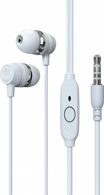 Zusix Vibesix VX-03 Wired Earphone Handsfree with Mic Wired Headset(White, In the Ear)