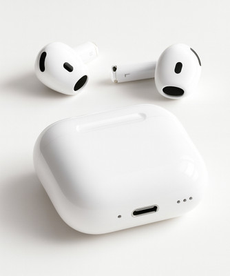 Orionis AirPodss 4 (ANC) Wireless Earphones with Spatial Audio, Bluetooth(White, True Wireless)