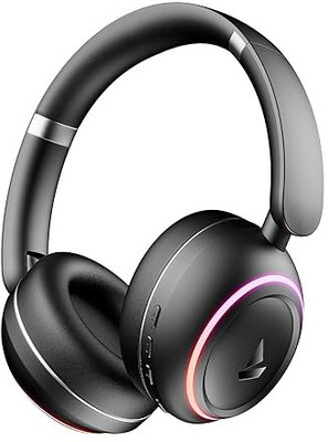 boAt Rockerz 480 w/ Beast Mode, RGB LEDs(6 Light Modes), 60HRS Playback & ENx Tech Bluetooth(Black Sabre, On the Ear)
