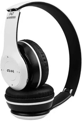 RECTITUDE P-47 Wireless Sports Microphone Bluetooth White On the Ear Bluetooth Headset Bluetooth(White, On the Ear)