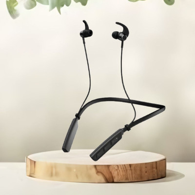 GUGGU Neckband Bluetooth headset 235 Pro 48Hrs Playtback With Fast Charging I4 Bluetooth(Black, In the Ear)