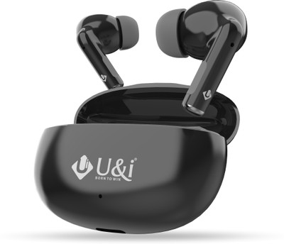 U&i Nitro Series 40 Hours Music Time True Wireless Earbuds with Quad Mic ENC Bluetooth(Black, True Wireless)