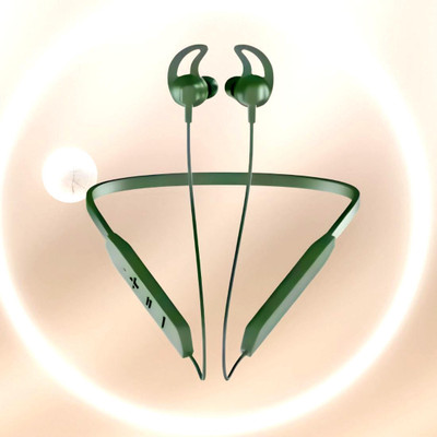 SYARA Bluetooth Headset Neckband with mic BT-Max 30H Playtime & Calling VibrationP236 Bluetooth(Green, True Wireless)
