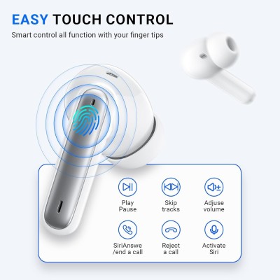 Chaebol Ultrapods AI Calling Air buds Neckband TWS Earbuds ASAP Charge Headphone Bluetooth Gaming(White, True Wireless)