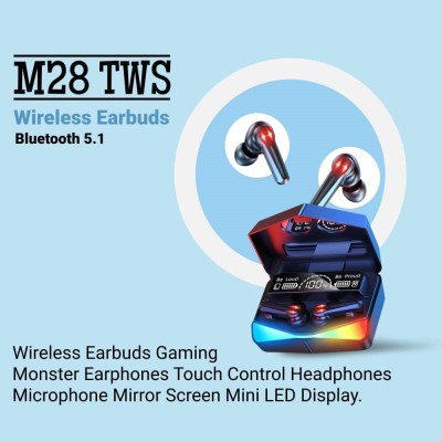 ASTOUND M28 Earbuds TWS 5.1 Gaming Monster Earphones Bluetooth Gaming Headset(Black, In the Ear)