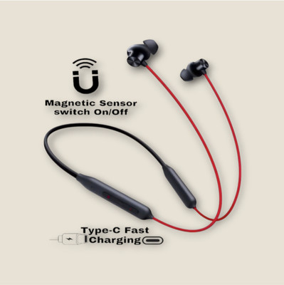 house of common Podcast Listening Neckband - Clear Audio, Long Battery, Wireless_PU Bluetooth & Wired(Red, In the Ear)