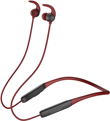Techobucks NEW SALE Wireless Dynamic Bass Sound Headphone Neckband 25Hrs Playback Bluetooth(Red, On the Ear)