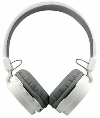 JANROCK Sh_12 Wireless Bluetooth headphone Bluetooth Headset (white, On the Ear) Bluetooth(White, Grey, On the Ear)