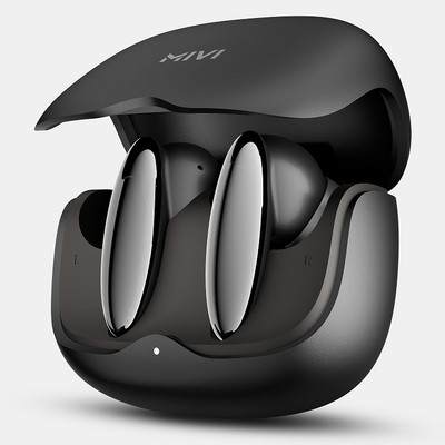 Mivi SuperPods Hype TWS New Launch, 38dB ANC, Hi-Res Audio, LDAC, 60H, BT v5.4 Bluetooth(Chrome Black, True Wireless)