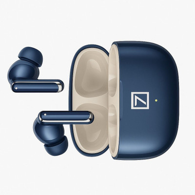 One7 ON TWS - 51 ENC Noise Cancelling & Super Bass TWS Headset 30H Playtime Bluetooth(Blue, In the Ear)
