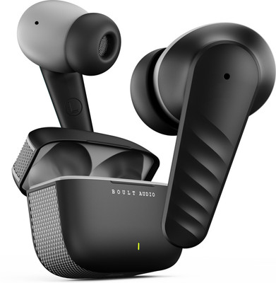 GOBOULT X10 TWS with 45Hrs Playtime, ENC Mic, 40ms Lowest Latency, Fast Charging, 5.3v Bluetooth(Black, True Wireless)