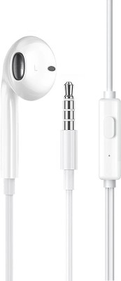 snowbudy O_ppo, V_ivo Mobile Compatible Earphone Bass Earphone with Mic Wired Earphone Wired Headset(White, In the Ear)