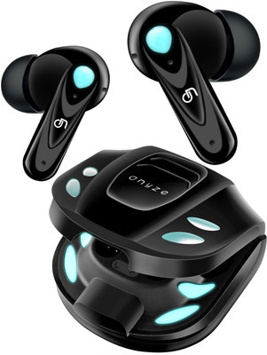 ONYZE ON902 XACT SHOT Gaming Earbuds,50HPlaytime,4 Mic-ENC,Dual Pairing Made in India Bluetooth Gaming(Black, Frosted Mint Light, True Wireless)