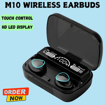 GUGGU M10 Wireless Earbuds TWS 5.1 LED Digital Display Touch Bluetooth HeadphoneK464 Bluetooth(Multicolor, True Wireless)