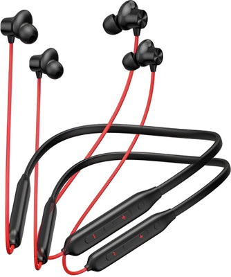 Doz Wireless Z Bass Edition Neckband headphone with 50hr playtime Bluetooth Combo Bluetooth(Black, Red, In the Ear)