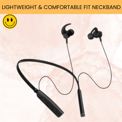 GUGGU BT 235 Bluetooth Wireless Neckband With 20 Hours Playback & ASAP ChargeQE341 Bluetooth(Black, In the Ear)
