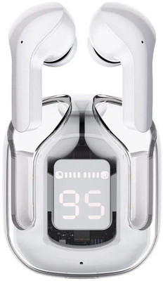 Zebur Latest Wireless Earbuds ENC Noise Canceling Translucent Smart Touch Sensor Bluetooth(White, In the Ear)