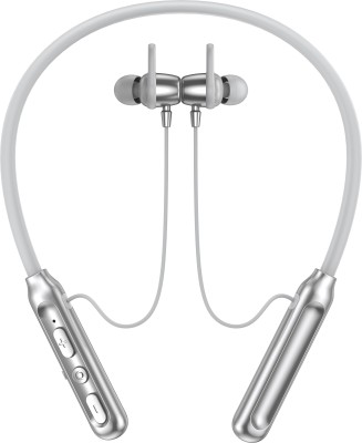 Tunifi GETTO Neckband Upto 40 Hours Playtime with ASAP Charge Bluetooth Headset(White, In the Ear)