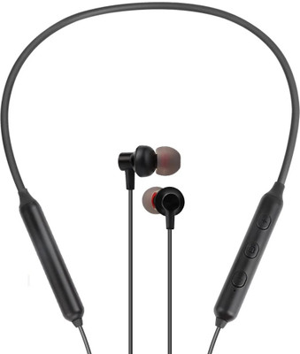 FITRIC V 5.1 Bt Neckband HD Sound Quality & Stereo Bass With Vibration Bluetooth(Black, True Wireless)