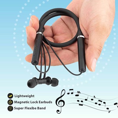 Bhanu Neckband Bluetooth headphone wireless with microphone Bluetooth Headset(Black, In the Ear)