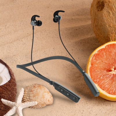 QPG STORE Rokerz 235 Pro Wireless Bluetooth Neckband(0.830 Bluetooth(Black, In the Ear)