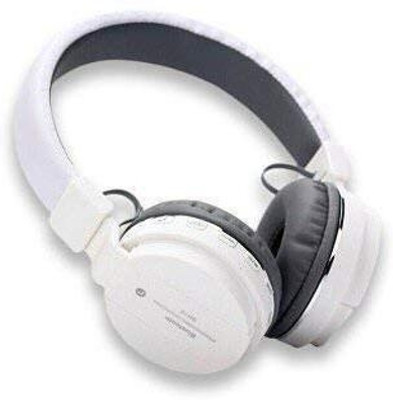 Zebur Wireless Bluetooth Headphone Support to Smartphone & SD card Wired(White, On the Ear)
