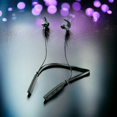 QPG STORE Rokerz 235 Pro Wireless Bluetooth Neckband(0.1443 Bluetooth(Black, In the Ear)