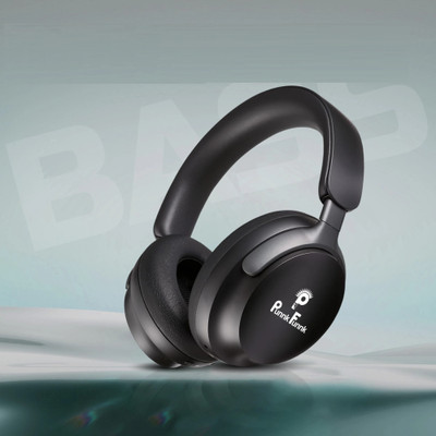 PunnkFunnk Bass Over-Ear Wireless Bluetooth Headphones | Noise Cancellation, 60H Battery, Bluetooth(Black, On the Ear)