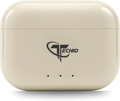 TECHIO Buds Xero TWS Bluetooth Earbuds A2 with 40H Playtime & ENC Calling Bluetooth(White, True Wireless)