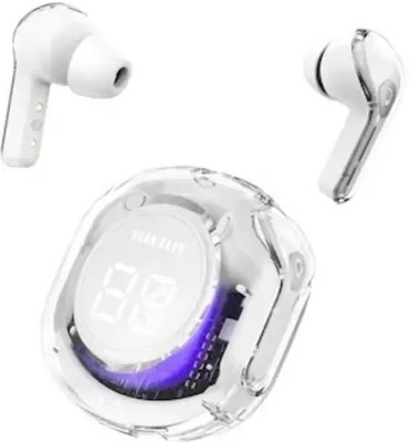 snowbudy Max UltraPods Transparent Charging Case With LED Digital Display KI19 Bluetooth Bluetooth(White, True Wireless)