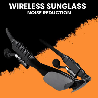 SACRO Sunglass with (Bluetooth Earbuds) Music and bluetooth headset and micZ406 Bluetooth(Black, On the Ear)