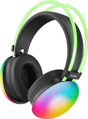 truke BTG Thunder with 40mm Titanium Driver,70H Battery,Detachable Mic,Dual Pairing Bluetooth Gaming(Black, On the Ear)